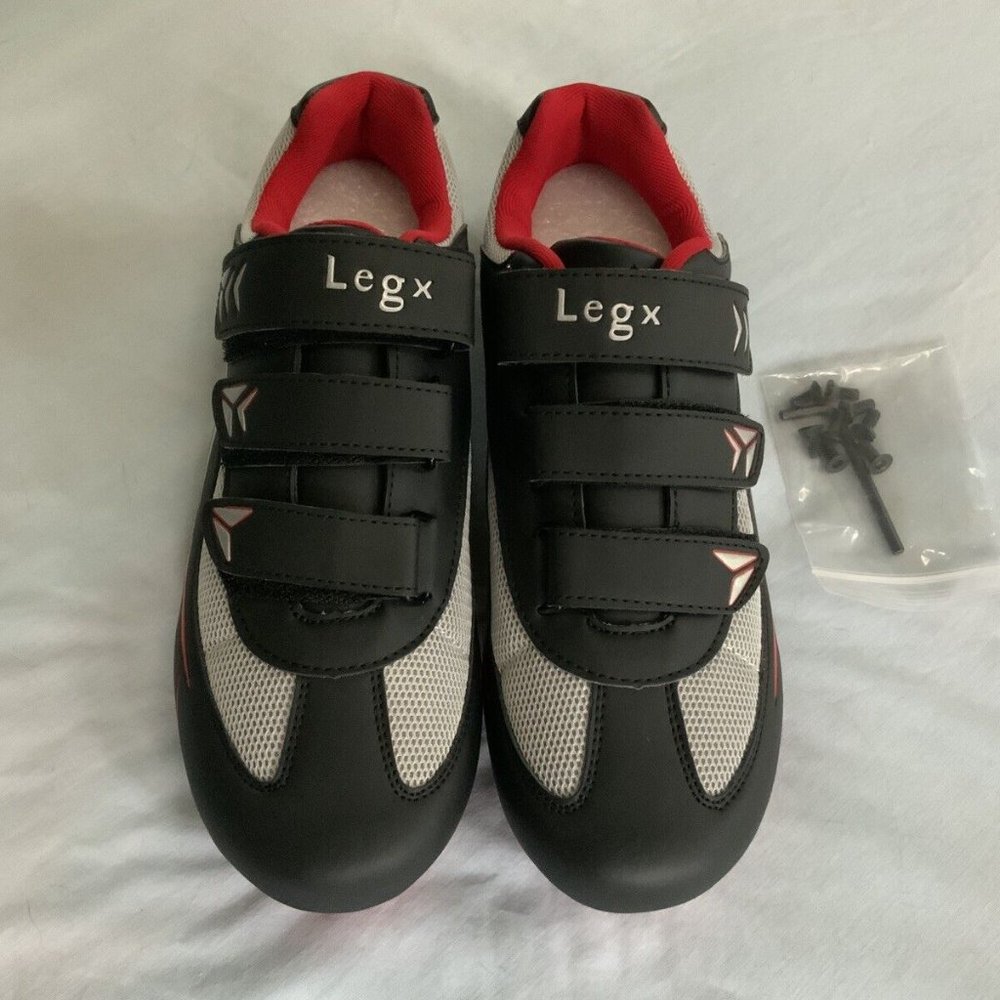 Leqx Bike Shoes womens Size 42 black gray red
